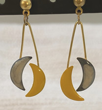 Fun And Elegant Celestial Moon Dangle Drop Earrings