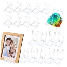 20 Sets Acrylic Plate Stands, Adjustable Display Holder Stands Plastic Clear
