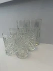 Vintage Anchor Hocking Star of David Starburst Prescut Glasses Set Of 6 3 Sizes