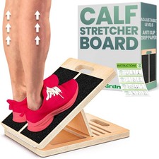GrdnCare Wooden Calf Stretcher - Portable Slant 44x33x5.5 cm, Black, Wood