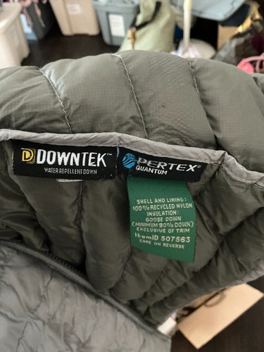 L.L. BEAN Down Jacket Women’s PET Medium Gray Pertex Quantum Downtek Lightweight - Picture 13 of 16