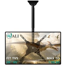 Black Ceiling TV Mount Hanging Pole Adjustable Gym Patio Fits 2665 Inch