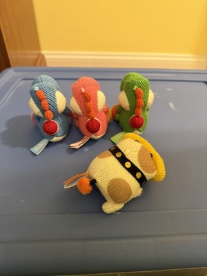 Yarn Yoshi Amiibo Mega, Green, Pink, Blue, Poochy All 5 Yarn Yoshi bundle