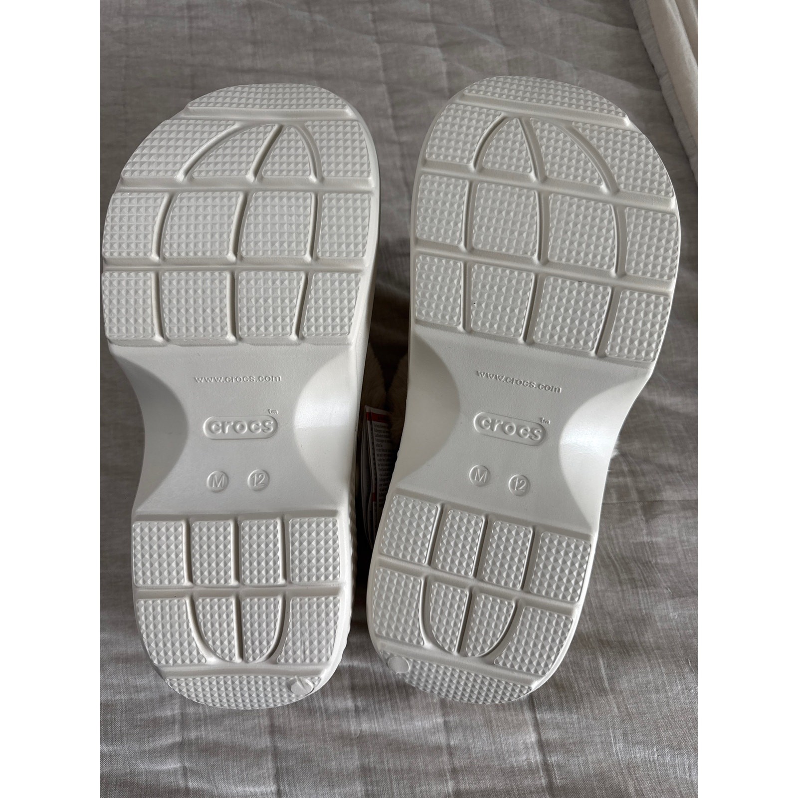New CROCS Womens 13 STOMP LINED CLOG 208546-160 STUCCO US M 12 image 5