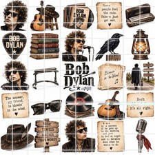 Bob Dylan Waterslide Nail Decals Instructions Bonus (set of 50)