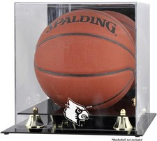 Louisville Cardinals Golden Classic Logo Basketball Display Case w/ Mirror Back