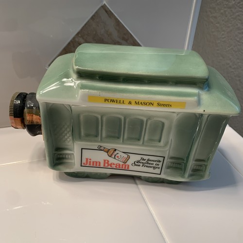 Jim Beam Whiskey Bottle Cable Car Powell & Mason St 1968 San Francisco - Picture 5 of 6