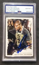 Quinton Rampage Jackson Signed 2010 Topps Finest UFC Refractor Card # PSA GEM 10