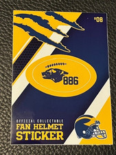 Win #886 FAN HELMET STICKER 2023 Valiant Michigan Football Under The Lights ND