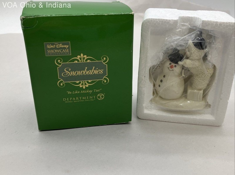 Department 56 Snowbabies Disney Be Like Mickey Too Figurine 2007 With Box