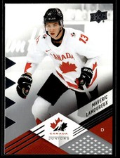 2024-25 UD Team Canada Juniors White Maveric Lamoureux . #3