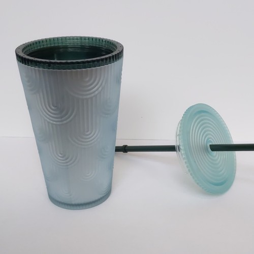 Neu mit Etikett Starbucks Green Soft Mermaid Scale Spring 2024 Plastikbecher Grande 16oz - Bild 5 von 6