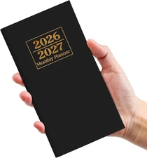 Pocket Calendar 2026-2027 for Purse, Two Year Monthly Planner Pocket Size, Jan 2