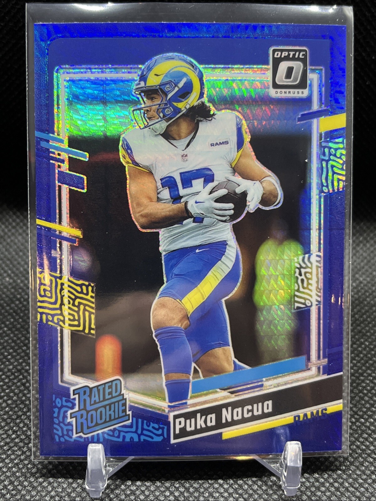2023 Panini Donruss Optic - Rated Rookie Blue Hyper Prizm #238 Puka Nacua (RC)