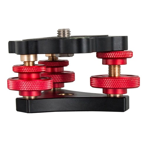 Base niveladora de cabeza de trípode de cámara adaptador nivelador de precisión de triple rueda - Imagen 5 de 9