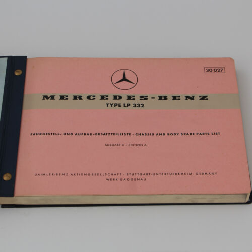 Mercedes LP 332 LP332 Ersatzteilliste Ersatzteilkatalog Spare Parts List - 1961 - Bild 1 von 4