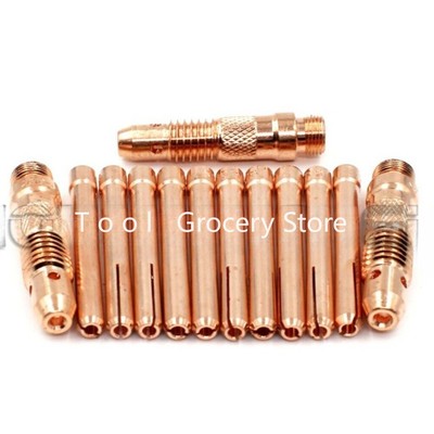 13-Piece TIG Welding Collet Kit - 10N32 Body & 10N24 Collets For WP-17/18/26 Torches (2.4mm/3/32")