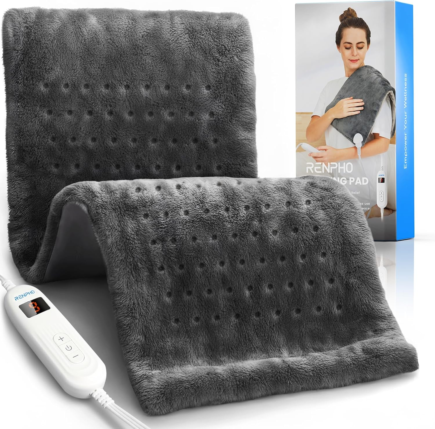 Heating Pad for Back Pain & Cramps – Perfect Fathers Day Gift for Dad