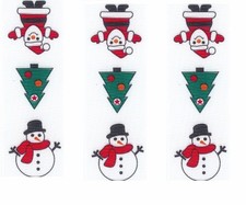 1.5" CHRISTMAS TREE SANTA SNOWMAN GROSGRAIN RIBBON