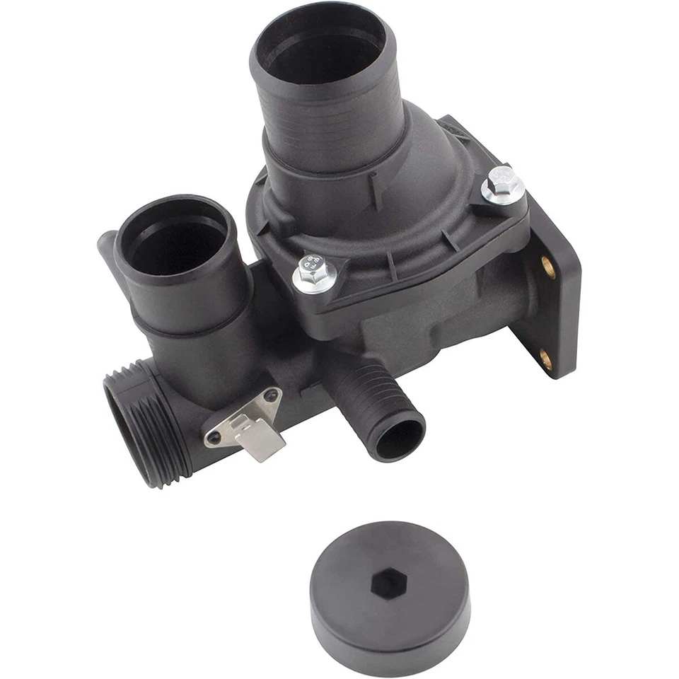 Conjunto de carcasa de termostato con termostato para Lincoln LS 00-03 Ford Thunderbird Foto 3 de 4