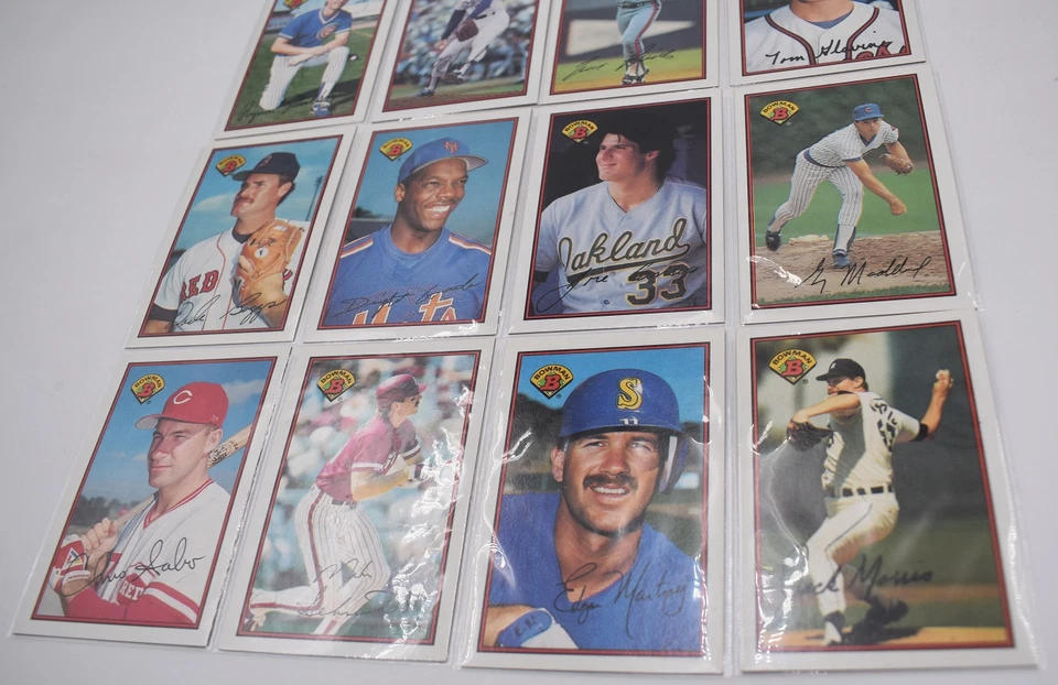 Bowman TIFFANY 1989 lote de 16 casi nuevo como nuevo Boggs Gooden Canseco Maddux Mattingly Foto 4 de 4