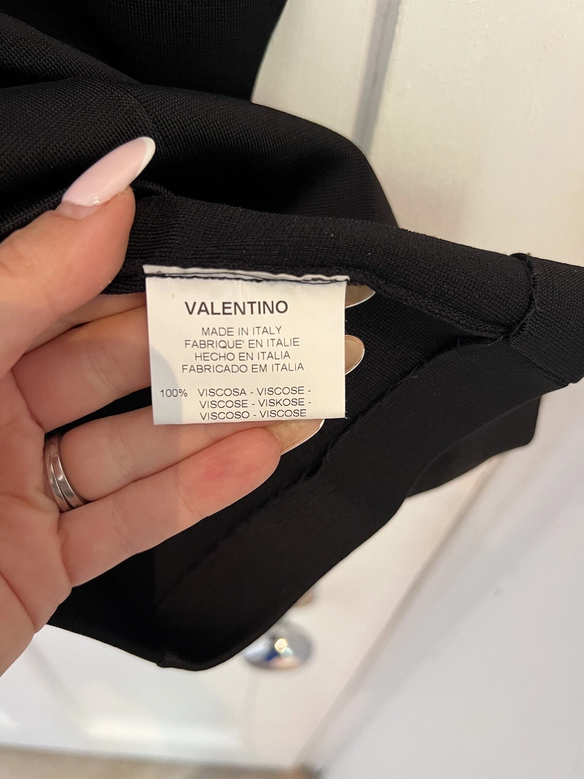 Abito principale Valentino piccolo ""bodycon"" nero UK6 8