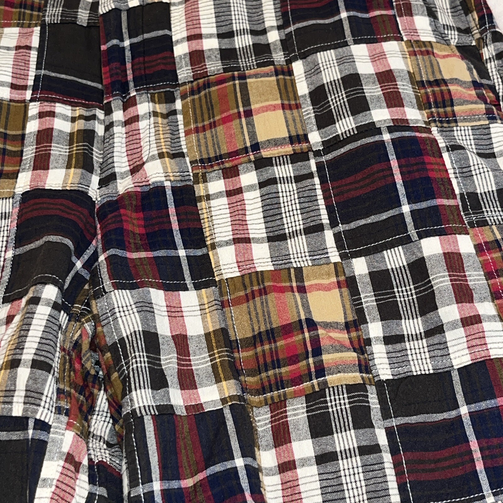 Peter Millar Men’s 35 Madras Patchwork Shorts Cot… - image 2