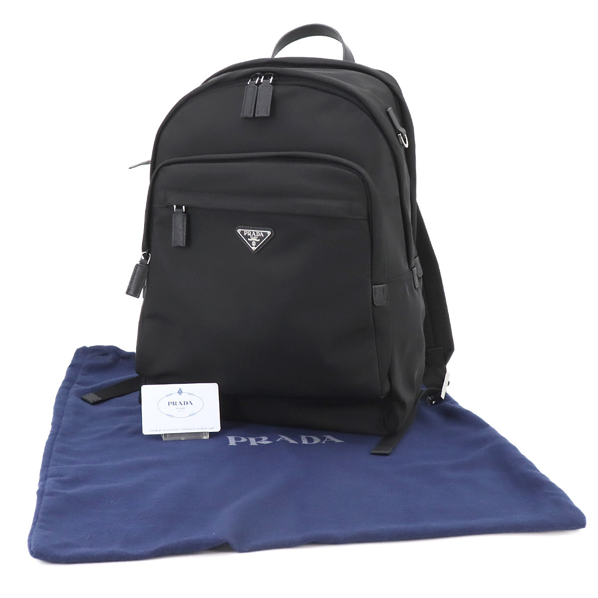 PRADA Backpack Nylon Saffiano Leather Black 2VZ048 Purse PRADA Backpack Nylon Saffiano Leather Black 2VZ048 Purse