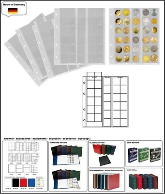 10-LOOK-323463-COIN SLEEVES-NUMOH-25-NH30-30-compartment-+-ZWL-W-for-coins-up to-25-mm