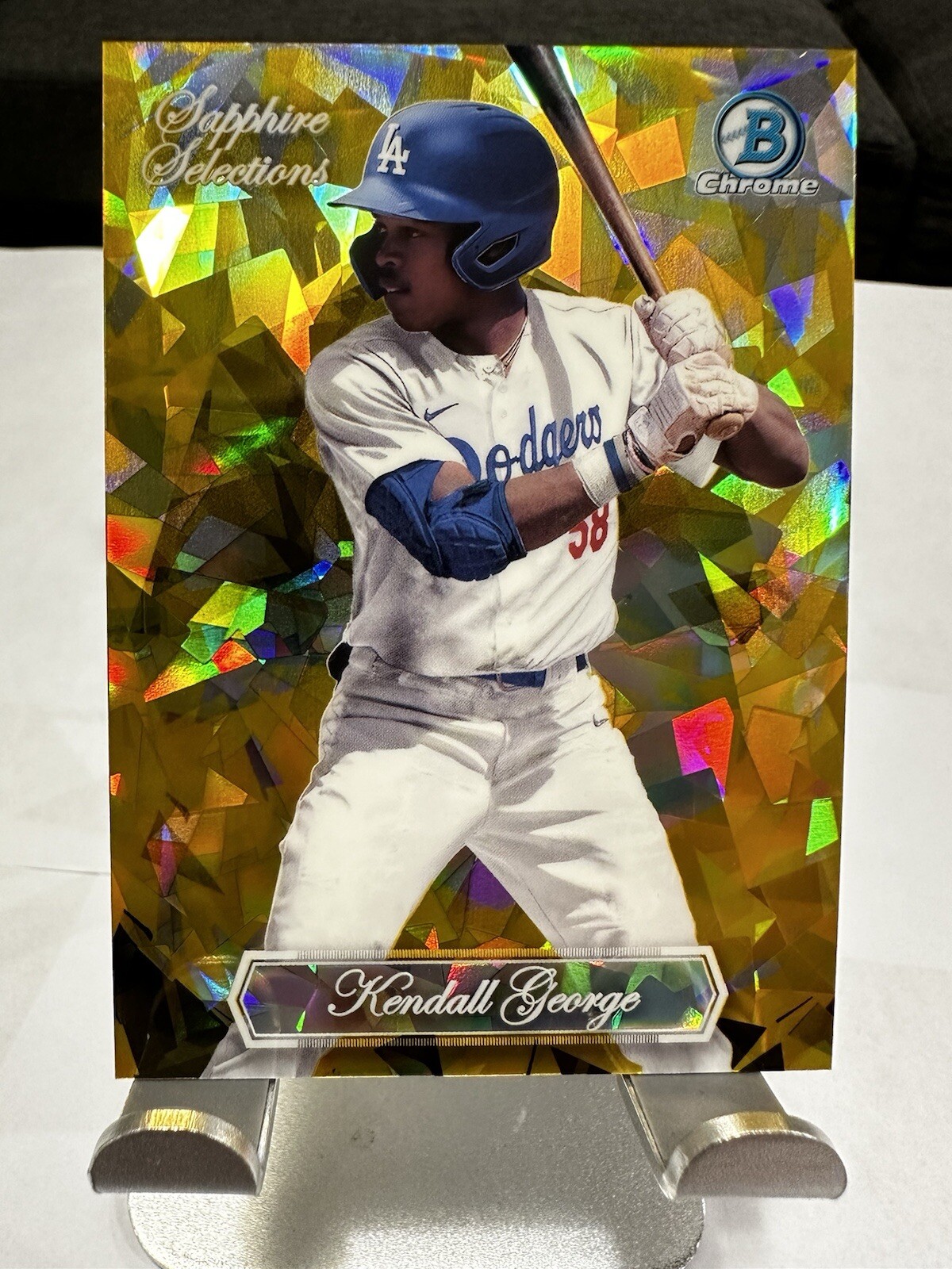 2023 BOWMAN DRAFT Kendall George SAPPHIRE SELECTIONS GOLD /50 SP DODGERS ⚾️