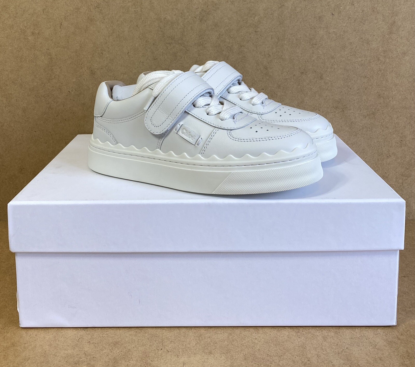 Zapatillas Chloe Lauren en Blanco Talla UK 2 EU 35 Nuevas con Caja
