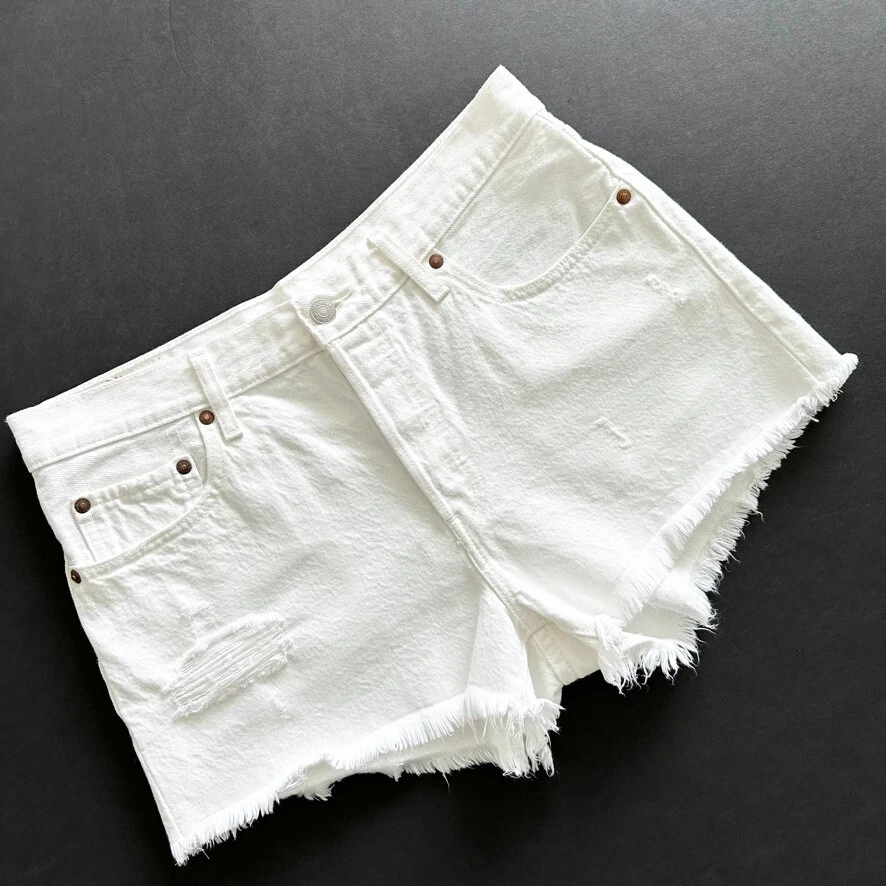 Levi's 501 high rise shorts with raw edge outlet