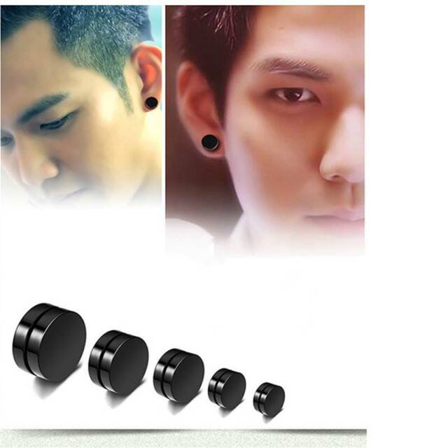 1 Pair Magnetic Stud Earrings Boy Stainless Steel Magnet Ear Mens ...