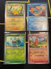 Pokemon 151 Costco Galaxy Foil Promos Charmander Pikachu Bulbasaur Squirtle