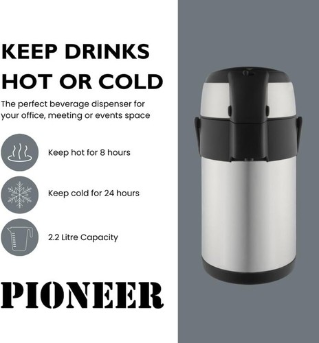 Pioneer 5ltr Airpot Pump Flask with Pump Lever - Picture 5 of 5