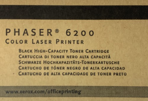 New OEM Xerox BLACK HIGH CAP. TONER CARTRIDGE FOR XEROX PHASER 6200 016200800 - Picture 4 of 12