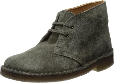 Clarks Woman Desert Boot Dark Green Suede Boots UK Size G