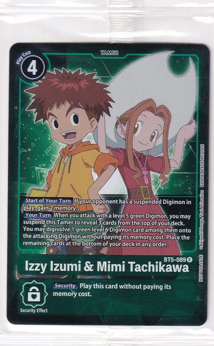 DIGIMON TCG - BOX TOPPER - IZZY IZUMI & MIMI TACHIKAWA - BT5-089