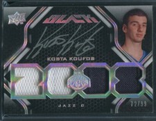 2008 UPPER DECK BLACK KOSTA KOUFOS #62 JAZZ /99 PATCH ROOKIE AUTO BJ3