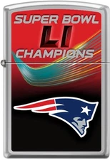 Zippo NFL Super Bowl 51 New England Patriots High Polish Chrome Lighter 29518