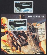 Senegal 1987 - Mi No 913 & Block 48 ** - MNH - Space / Space