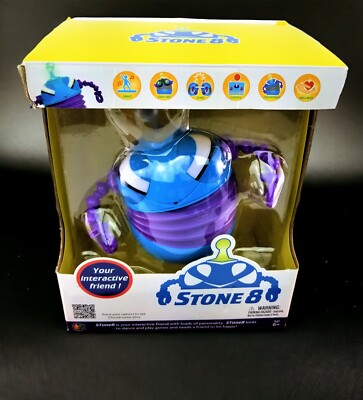 STone8 Robot Toy Blue & Purple Play w/Bluetooth & Apps Real Interactive Friend 