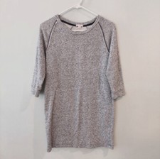 Gap sweater dress XS gray heathered half sleeve cotton blend