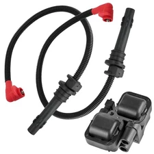 Ignition Coil with Spark Plug Wires for Polaris 4017693 | 4017692 | 2876049 