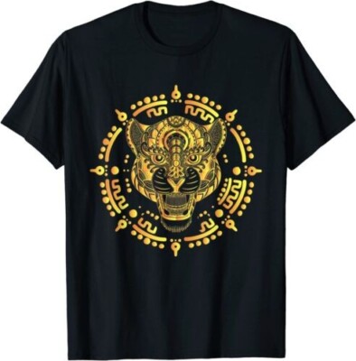 NEW LIMITED Mexican Golden Jaguar - Aztec Maya Ocelot T-Shirt