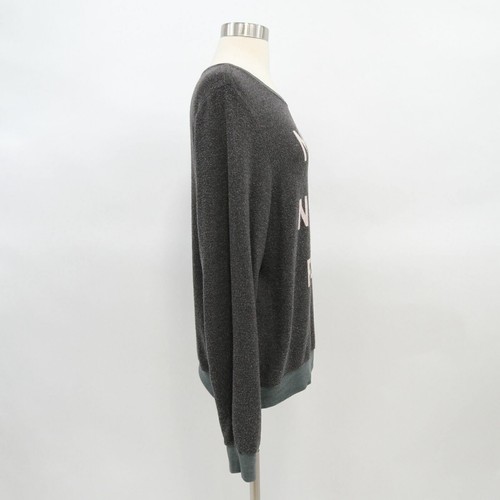 Wildfox Graphic Sweatshirt Sweater Top Womens M Gray Mama Needs Rosé Textured - Picture 9 of 11