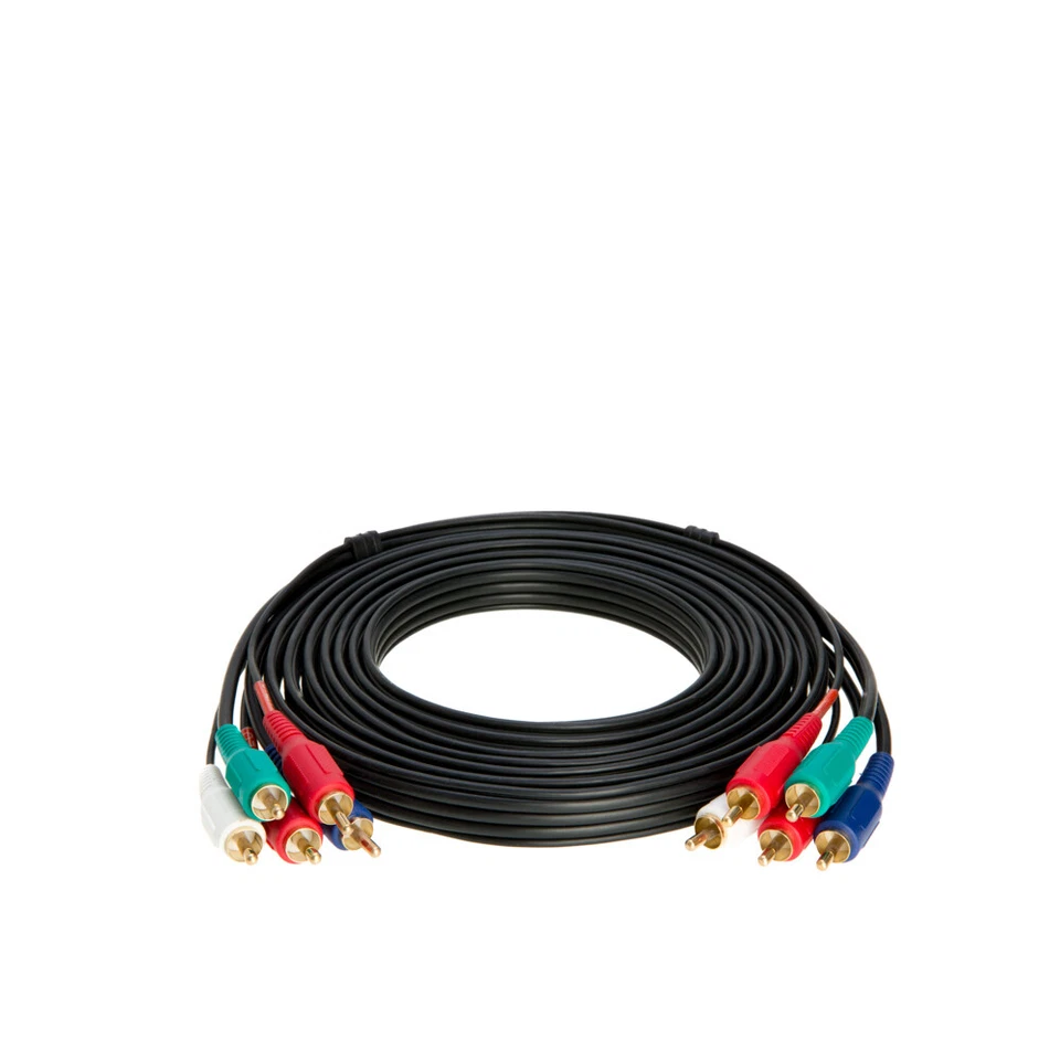 Cabo componente RCA 5 macho para 5 macho vídeo áudio AV adaptador de cabo HDTV 3 6 12 50 - Imagem 3 de 4