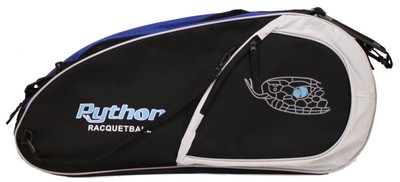 Python Deluxe ''3R'' (3 Racquet) Racquetball Bag Series (Black/Blue, Black/Red,...