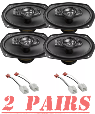 4 Pioneer 700 Watt 6x9” Front & Rear Door Speaker Package for 2009