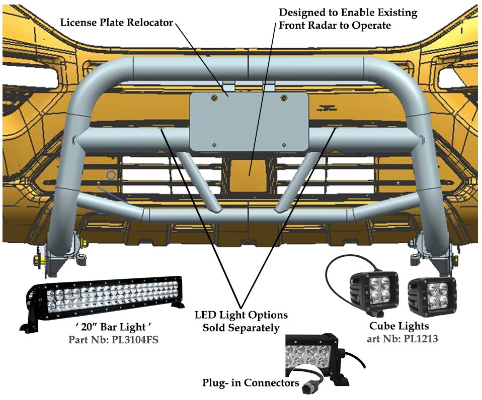 Kasei Bull Bar Brush Push Protector Textured Black FIts 20052023